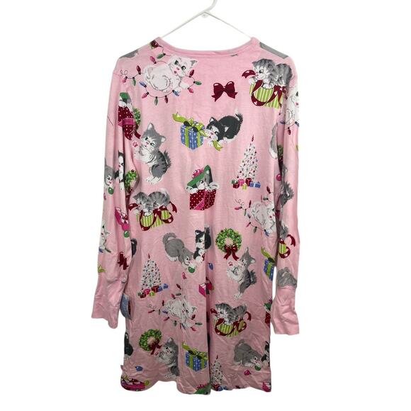 Nick & Nora Women's Nightgown XXL Pink Kittens Christmas Tree NWT Rare - Picture 9 of 12